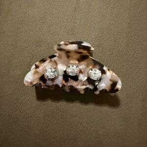 J. Crew Tortoise Shell Hair Clip with Rhinestones
